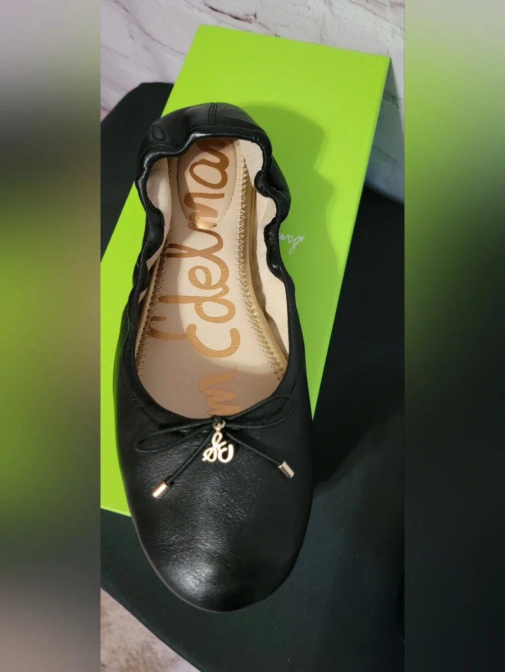 Sam Edelman Women's Black Leather Felicia Ballet Flats 9.5W